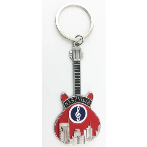 [N6202] Nashville Keychain - Guitar Skyline