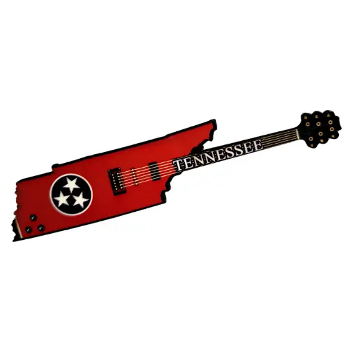 [T6809] Tennessee Magnet - State Flag Guitar