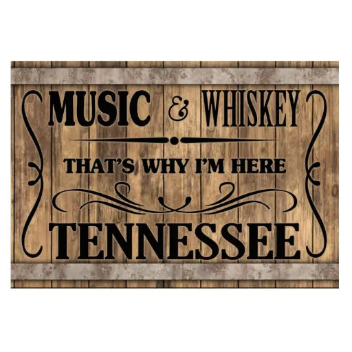 [T6985] Tennessee Post Cards - Music & Whiskey - Pack of 50